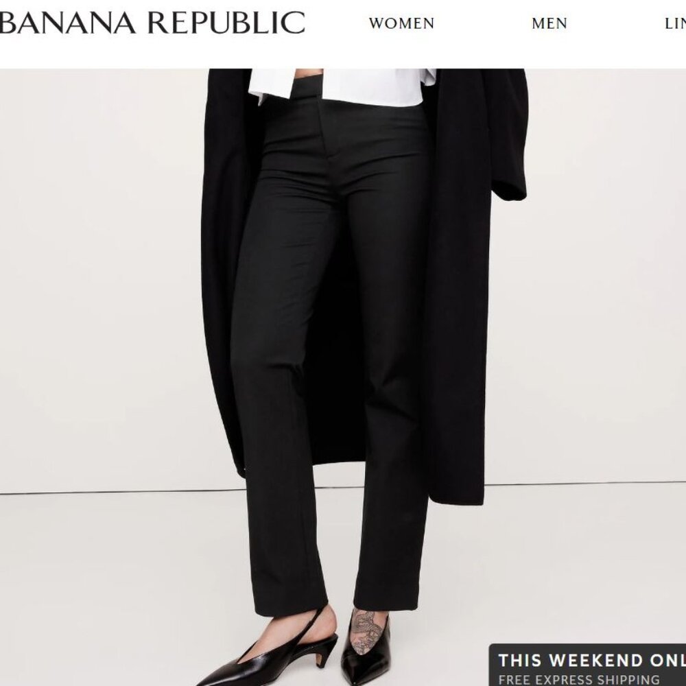 NWT Banana Republic Straight Sloan Pant! Sz 10L